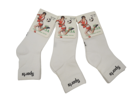 Носки подростковые №3788А (12-14 л) белые укорочееные сетка спорт Роза