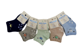 Носки детские №3657 (6-12 мес) для новорожденных д/м с тормозами Роза