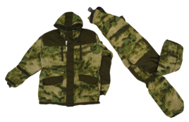 Костюм мужской КАМУФЛЯЖ (куртка+комбинезон) горка синтепон на флисе, плотный, зима