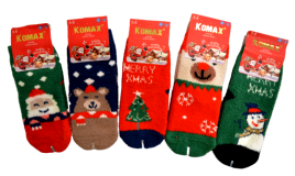 Носки детские №123-4 (5-8 лет.) флис Комакс Новый Год