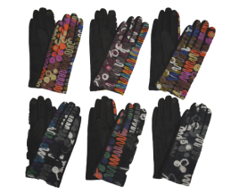 Перчатки женские велюр с аппликацией ТЕПЛО (УПАКОВКАМИ ПО 12пар)
